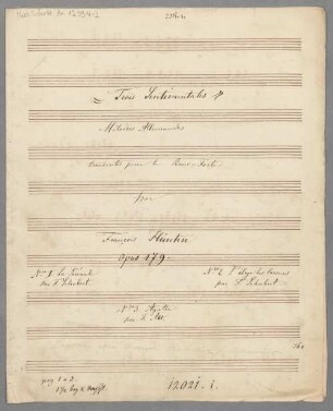 Keyboard pieces; d; pf; op. 179/1 - BSB Mus.Schott.Ha 12994-2