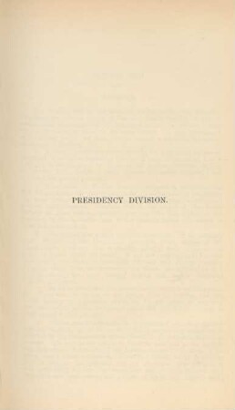 Presidency division