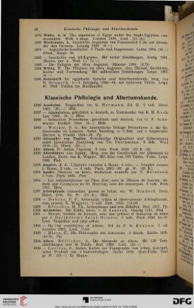 Klassische Philologie und Altertumskunde (Nr. 1286-1610)