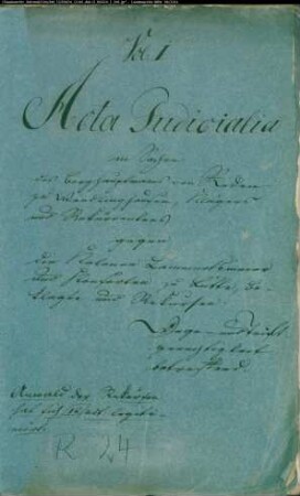 von Reden, Berghauptmann zu Wendlinghausen gegen Lammertsmeier (Lammersmeier) u. Kons. in Lütte - Triftgerechtigkeit