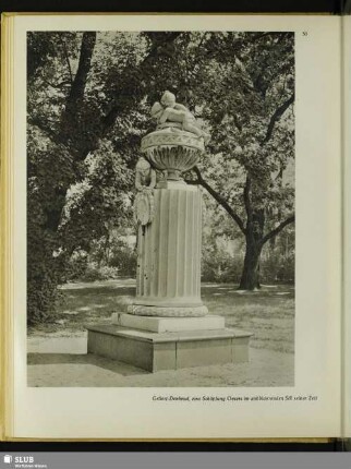 Gellert-Denkmal, eine Schöpfung Oesers im antikisierenden Stil seiner Zeit