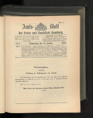 No. 8, 13. Januar 1916