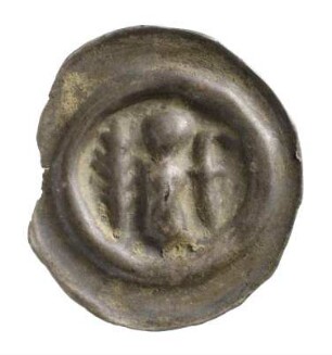 Münze, Brakteat, 14. Jh.