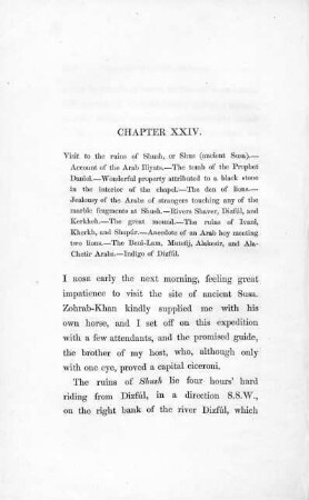Chapter XXIV: Visit to the Ruins of Susa