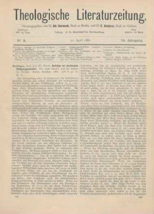 193-196 [Rezension] Baethgen, Friedrich, Beiträge zur semitischen Religionsgeschichte