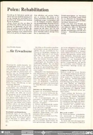 … für Erwachsene : Polen: Rehabilitation