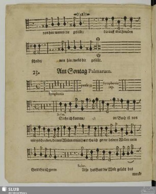 23. Am Sontag Palmarum: Du Tochter Zion freue dich