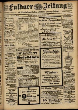 Dritte Ausgabe vom Samstag, den 21. Oktober 1899.