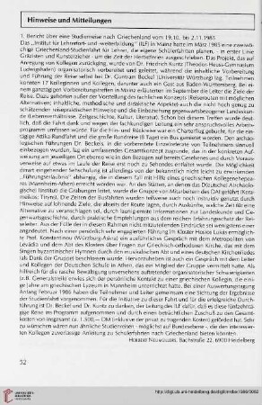Hinweise und Mitteilungen