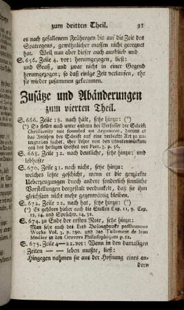 Zusätze und Abänderungen zum vierten Theil.