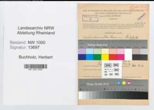 Entnazifizierung Herbert Buchholz, geb. 10.04.1906 (Beamter)