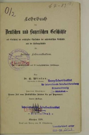 Bd. 2: Neuere Zeit vom Westfälischen Frieden bis zur Gegenwart