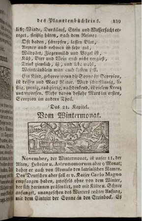 Das 21. Kapitel. Vom Wintermonat.