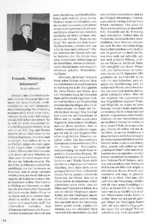 Freunde, Mitbürger, Johanneer!