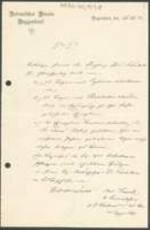 Brief von Anton Duschl an Unbekannt