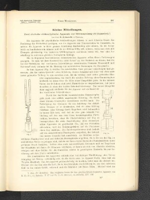 Zwei einfache elektrolytische Apparate zur Strommessung (Voltameter).