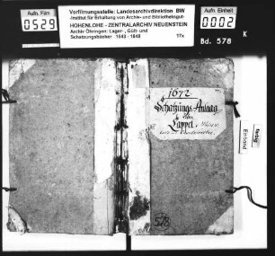 Schatzungsanlage mit Dienstpferdsatzung über Cappel, Weinsbach und Eckartsweiler.