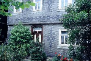 ältestes Haus im Ort, Detail der Fassade