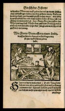 Wie Florio Bianceffora einen sendtbrieff zu schicket/ ...