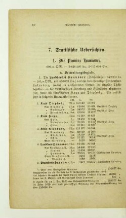 7. Statistische Uebersichten