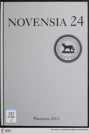 24: Novensia: Studia i Materiały