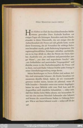 Fünf Minuten nach zwölf