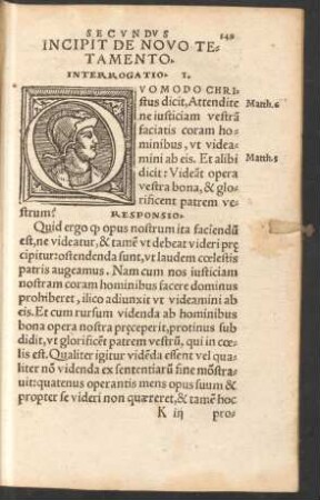 Secundus Incipit De Novo Testamento.