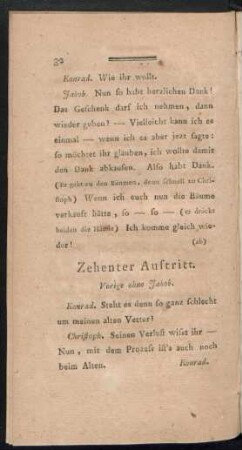 Zehenter Auftritt