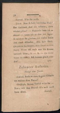 Zehenter Auftritt