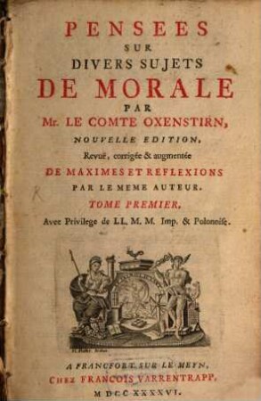 Pensees Sur Divers Sujets De Morale, Tome Premier