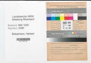 Entnazifizierung Herbert Bokelmann , geb. 00.00.0000 (Hauptmann)