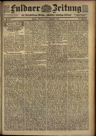 Zweite Ausgabe vom Mittwoch, den 05. September 1900.