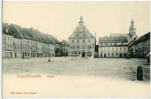 Dippoldiswalde. Markt und Rathaus