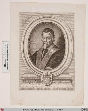 Bildnis Papst Clemens X. (Emilio Altieri) (reg. 29. 4. 1670 - 22. 7. 1676)