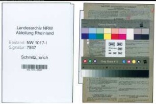 Entnazifizierung Erich Schmitz , geb. 06.11.1909 (Kaufmaennischer Angestellter)