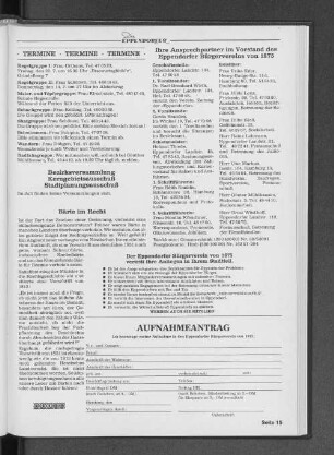 Ihre Ansprechpartner im Vorstand des Eppendorfer Bürgervereins von 1875