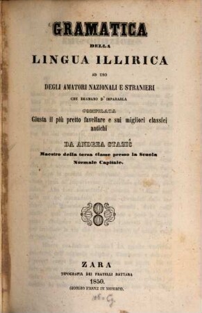 Gramatica della lingua illirica
