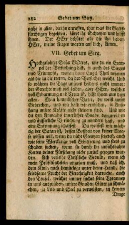 VII. Gebet um Sieg.