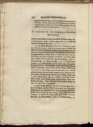 Die neuern seit Ao. 1772 ausgeprägten Spanischen Silbermünzen