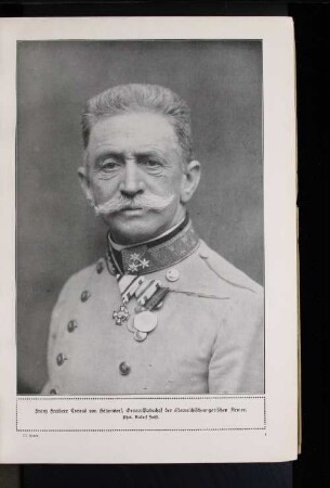 Franz Freiherr Conrad von Hötzendorf, Generalstabschef der österreichisch=ungarischen Armee.