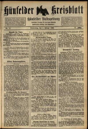 Ausgabe vom Donnerstag, den 04. Februar 1926.