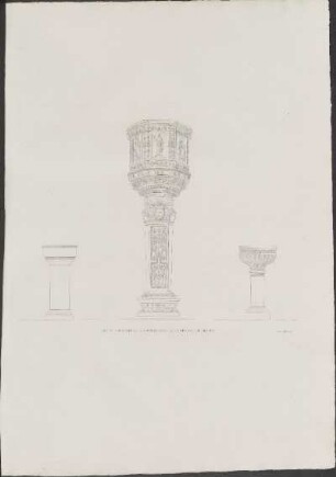 Pl. 7. Chaire A Prêcher Et Benitiers Dans La Cathedrale De Messine.
