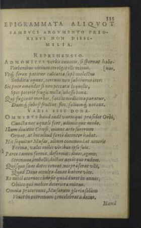 Epigrammata Aliquot Sambuci Argumento prioribus non dissimilia.