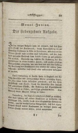 Die siebenzehnte Aufgabe