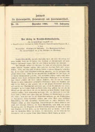 Nr. 12. Dezember 1905.