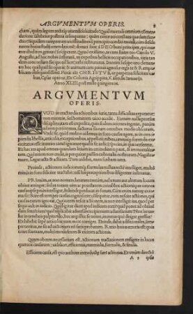 Argumentum Operis.