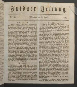 Montag, den 2. April. 1832