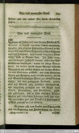 Vier und neunzigster Brief