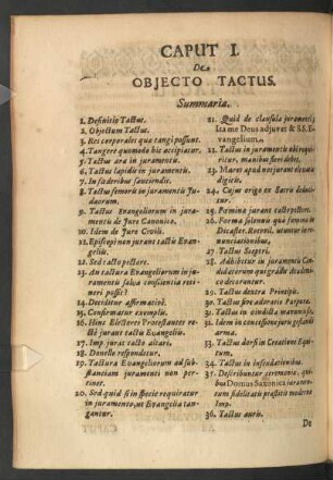 Caput I. De Obiecto Tactus.