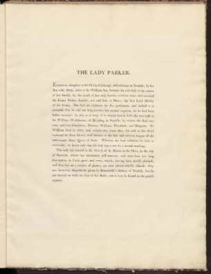 The Lady Parker.